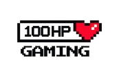 Logo du logiciel de jeu 100HP Gaming en couleur avec fond transparent