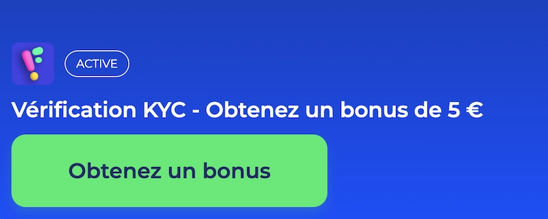 obtenez 5 euros gratuitement sur FunID en passant la verification KYC sur l'application