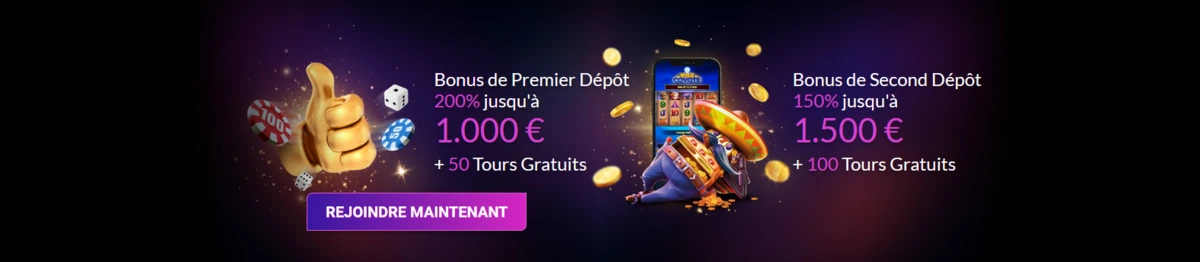Screenshot du bonus de bienvenue du site europe fortune casino 