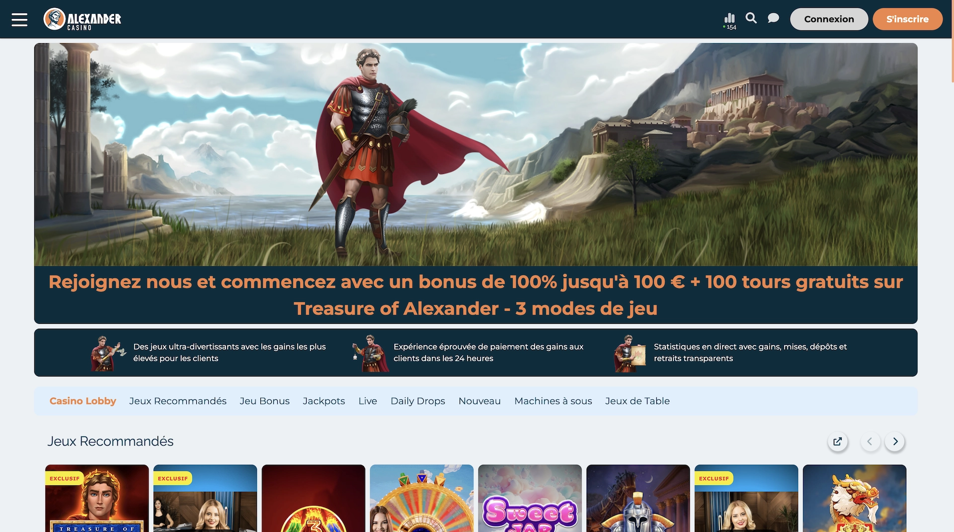 accueil Alexander Casino en fran&ccedil;ais