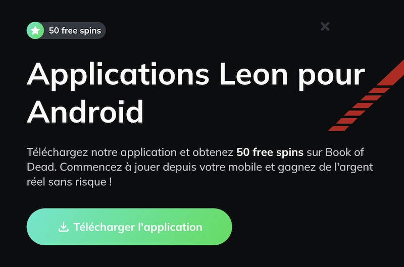 application Android pour Leon Casino