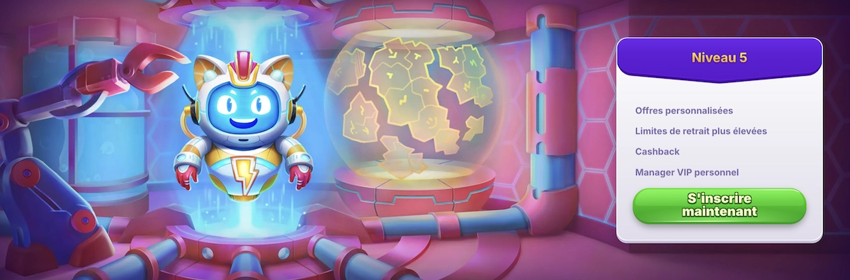 details des avantages du programme VIP de Robocat Casino