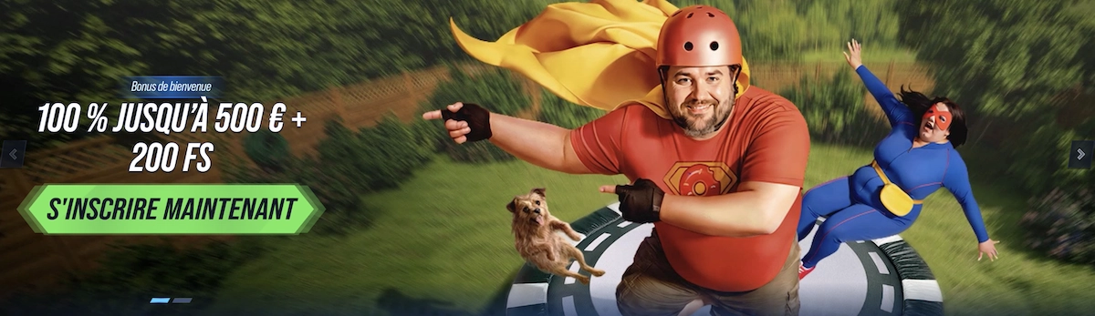 Banni&egrave;re bonus de bienvenue Vegashero Casino avec 100 % jusqu&rsquo;&agrave; 500 &euro; et 200 free spins offerts.