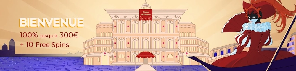 bonus de bienvenue sur Arlequin Casino avec 100% jusqu'&agrave; 300&euro; + 10 Free Spins