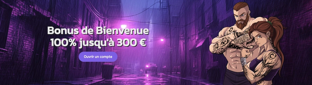 image du bonus de bienvenue de Brutal Casino avec 100 pourcent de bonus jusqu'à 3000 euros sur le premier depot