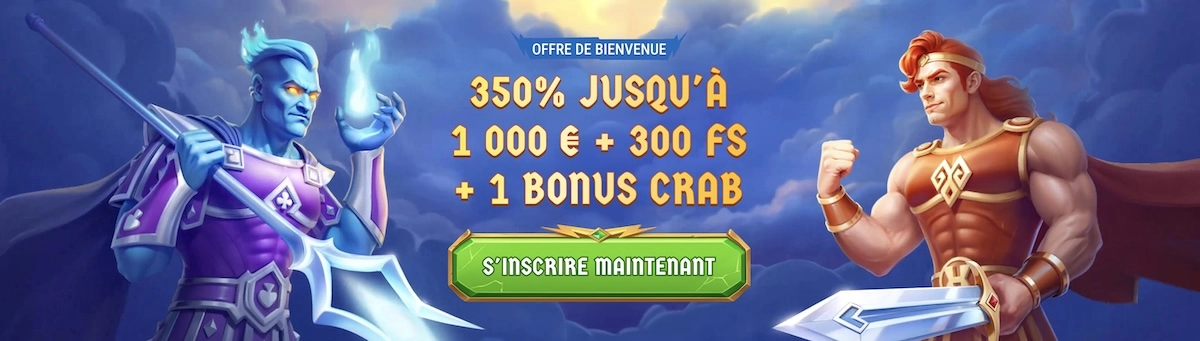 banniere du bonus de bienvenue de Romibet casino en fran&ccedil;ais