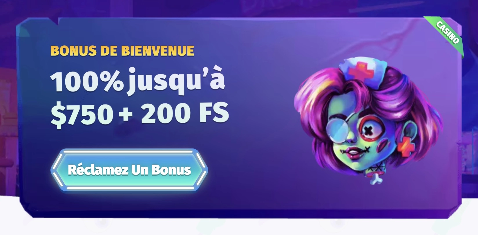 bonus de bienvenue du site de jeu en ligne Casombie