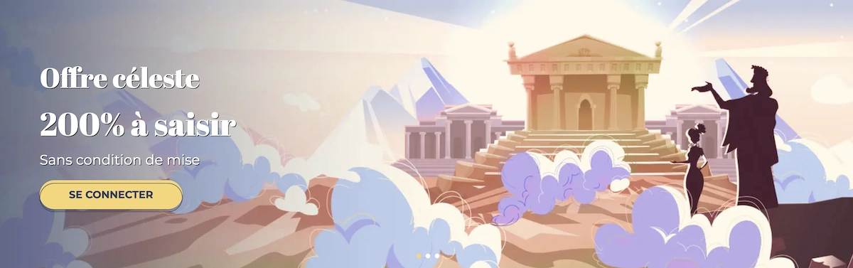 le bonus de bienvenue du moment sur Olympe Casino