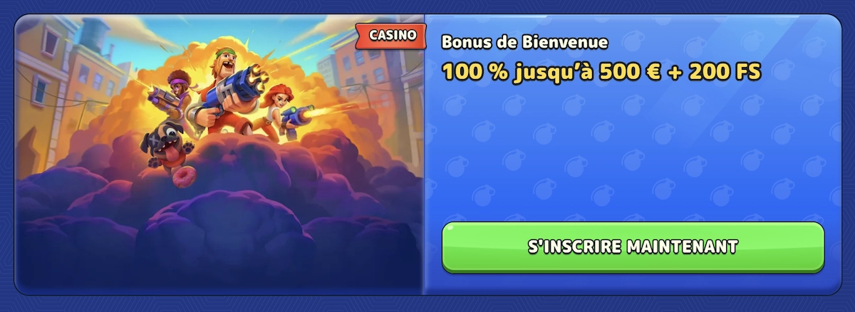 image de mise en avant du bonus de bienvenue de Pistolo Casino