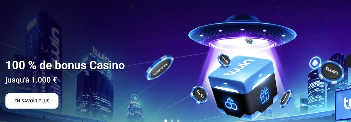le bonus de bienvenue du moment sur Twin Casino
