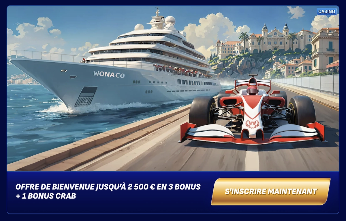 image de mise en avant du bonus de bienvenue de Wonaco Casino