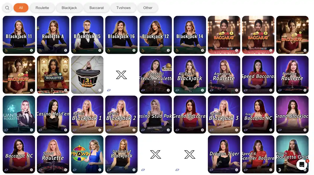 Page tournois Casino-X listant Private Club, Baccarat, Roulette et montants en euros avec compte à rebours.