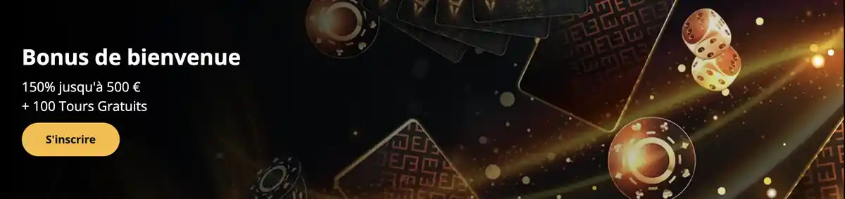 Capture d&rsquo;&eacute;cran prise sur &Icirc;le de Casino pr&eacute;sentant le bonus de bienvenue avec pourcentage de d&eacute;p&ocirc;t et tours gratuits