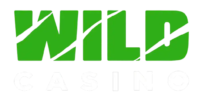 Logo officiel de Wild Casino affich&eacute; en vert et blanc sur fond sombre, repr&eacute;sentant l&rsquo;identit&eacute; visuelle de la plateforme de casino en ligne.