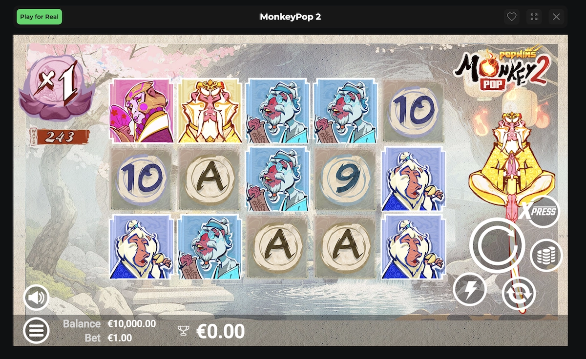 capture d'&eacute;cran de la machine &agrave; sous Monkeypop 2 sur le casino en ligne Betify