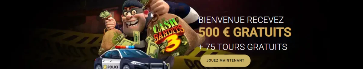 voleur qui part avec l'argent sur la page d'acceuil de la riviera casino