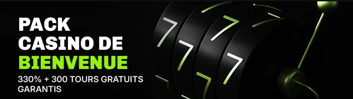 Offre de bienvenue Velobet Casino avec pack bonus 330% et 300 tours gratuits illustr&eacute;e par un rouleau de machine &agrave; sous