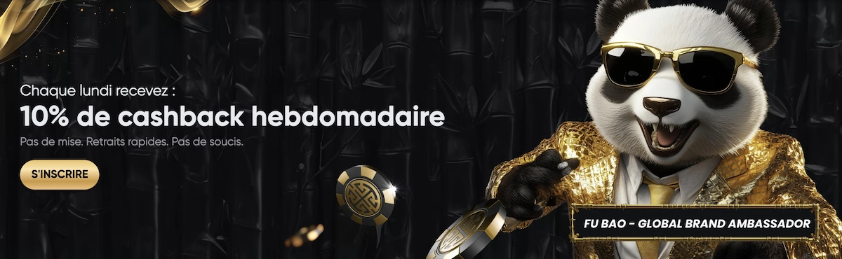 offre de cashback de Golden Panda Casino
