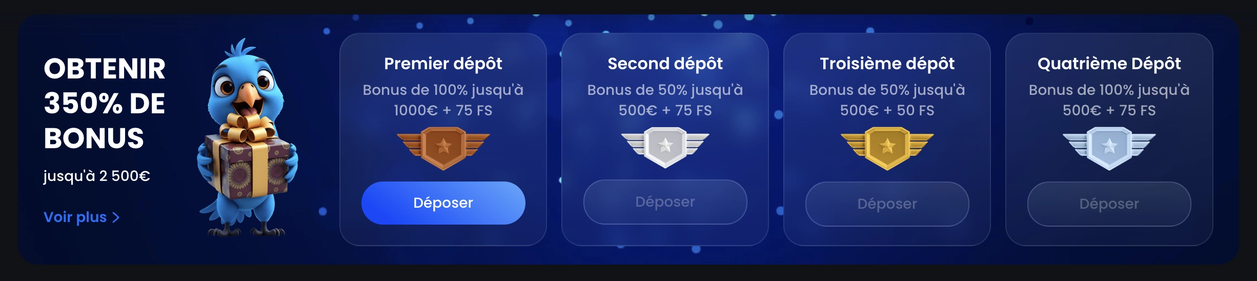 details du bonus de bienvenue de MonacoJack