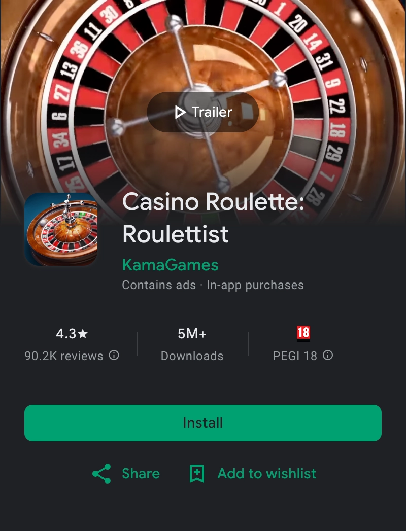 Jeu de casino Casino Roulette Roulettist sur Google Play Store avec roulette en ligne
