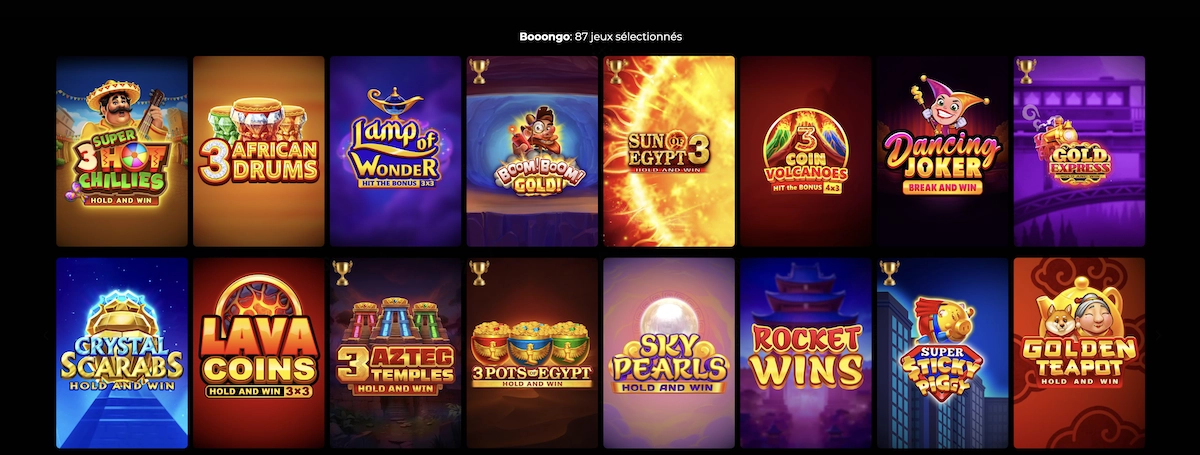 jeux Booongo Gaming sur Casino Extra