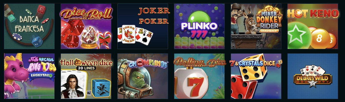 Catalogue de jeux et machines &agrave; sous propos&eacute; sur le casino Cheri