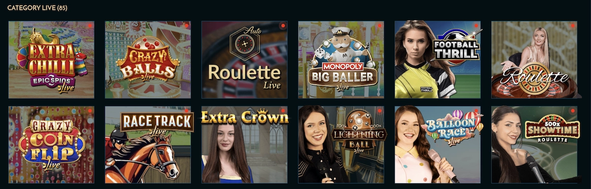 Jeux de casino en direct avec croupiers film&eacute;s sur le site de jeu en ligne Cheri Casino