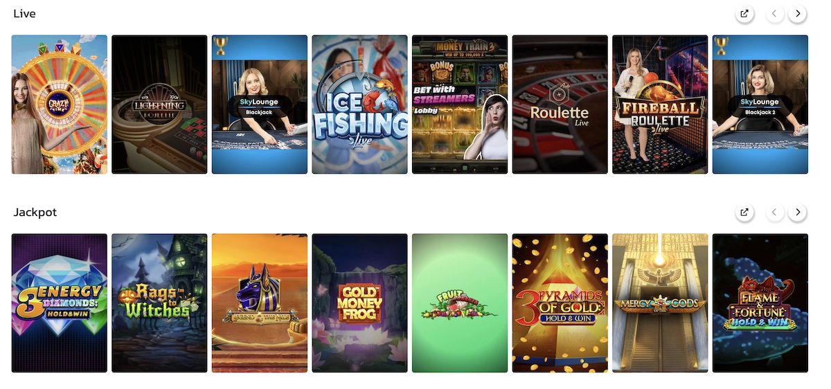 liste de jeux de casino live et jackpots les plus populaires sur Lucky31