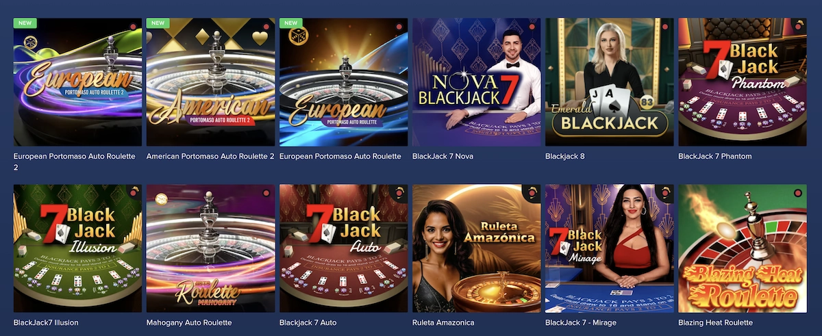 catalogue de jeux de casino live sur Spintropolis