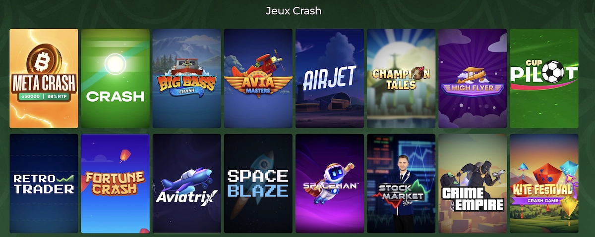 Jeux crash Dublinbet comme Meta Crash, Aviator, Spaceman et autres titres &agrave; multiplicateurs &eacute;lev&eacute;s.