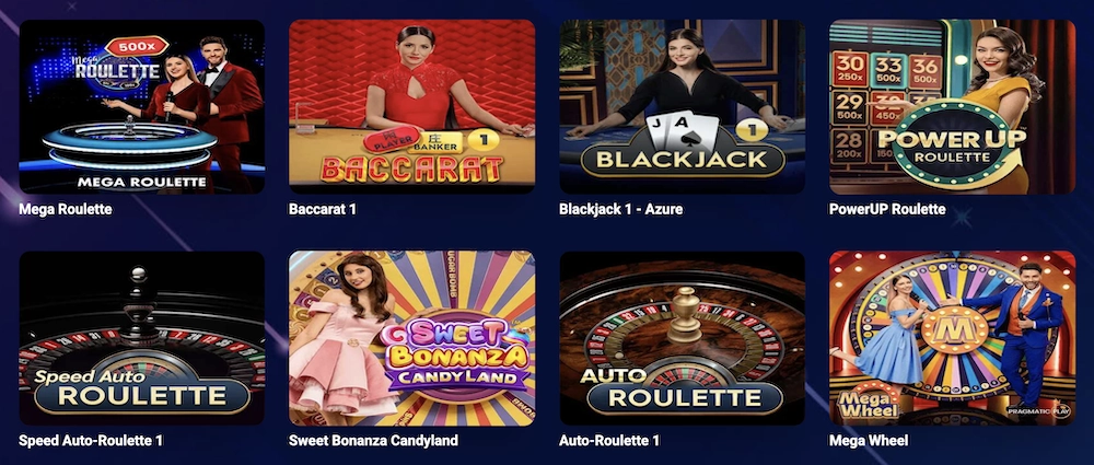 jeux de casino live disponibles sur Wild Dice Casino