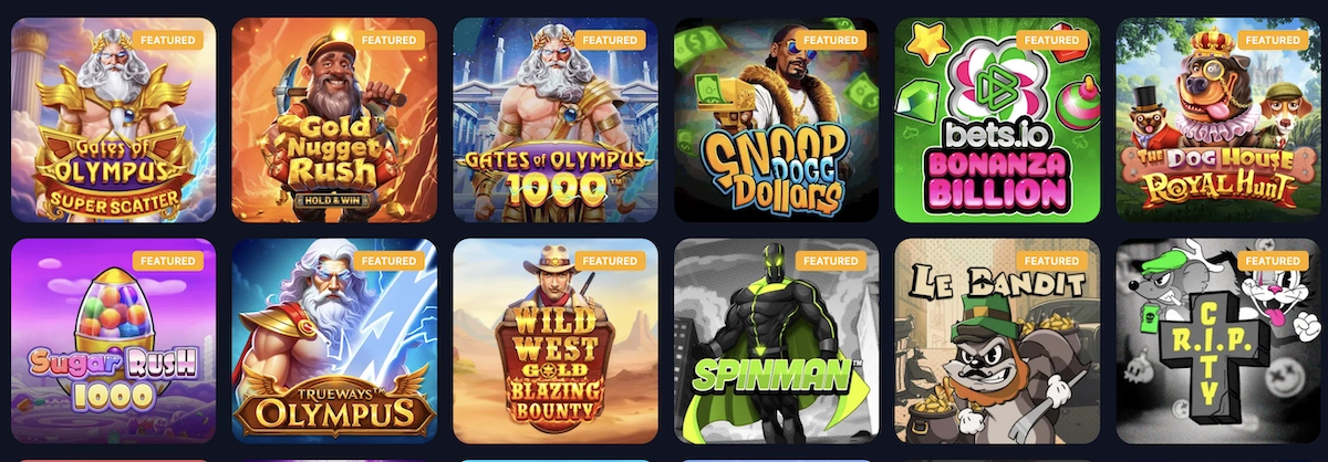 exemples de jeux exclusifs presents sur Bets.io casino