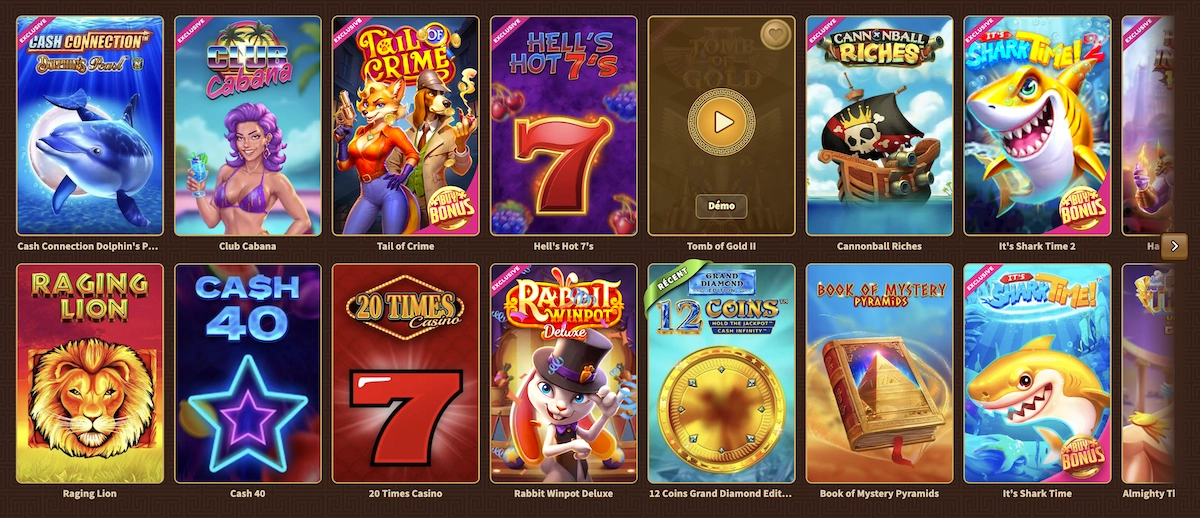 jeux exclusifs disponibles uniquement sur My Empire Casino