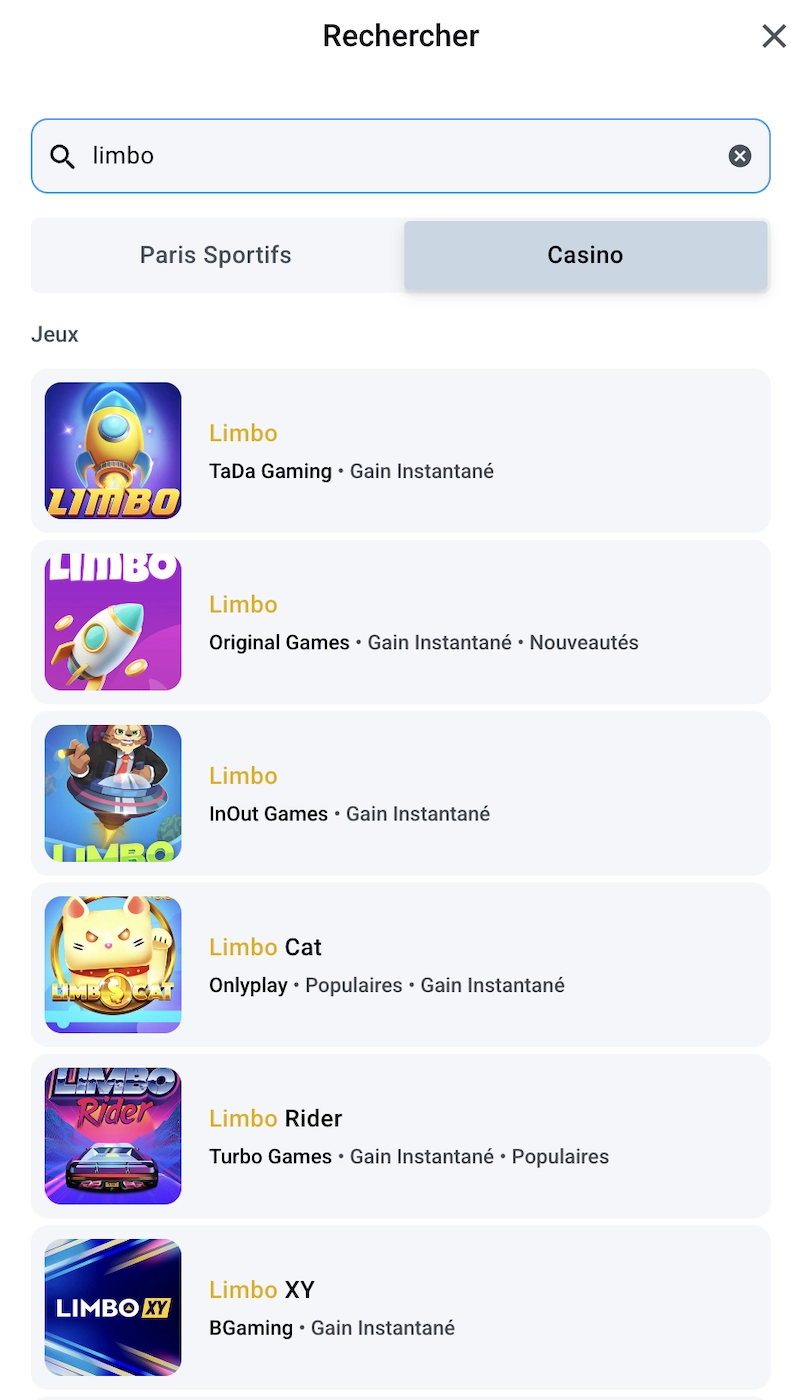 Jeux Limbo sur Twin Casino incluant Limbo Rider, Limbo n&eacute;on et d&rsquo;autres variantes rapides