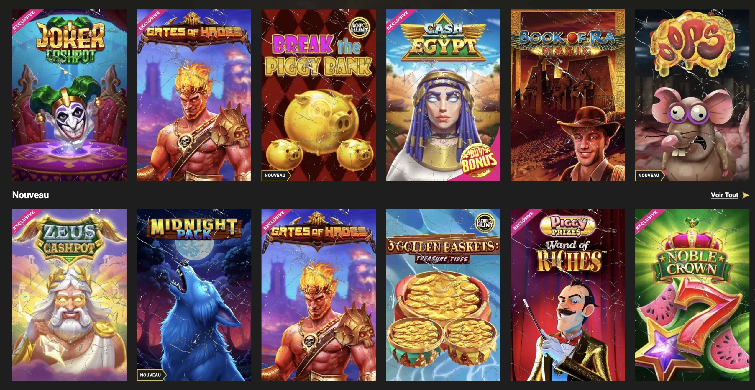 jeux et machines a sous de Casinoly