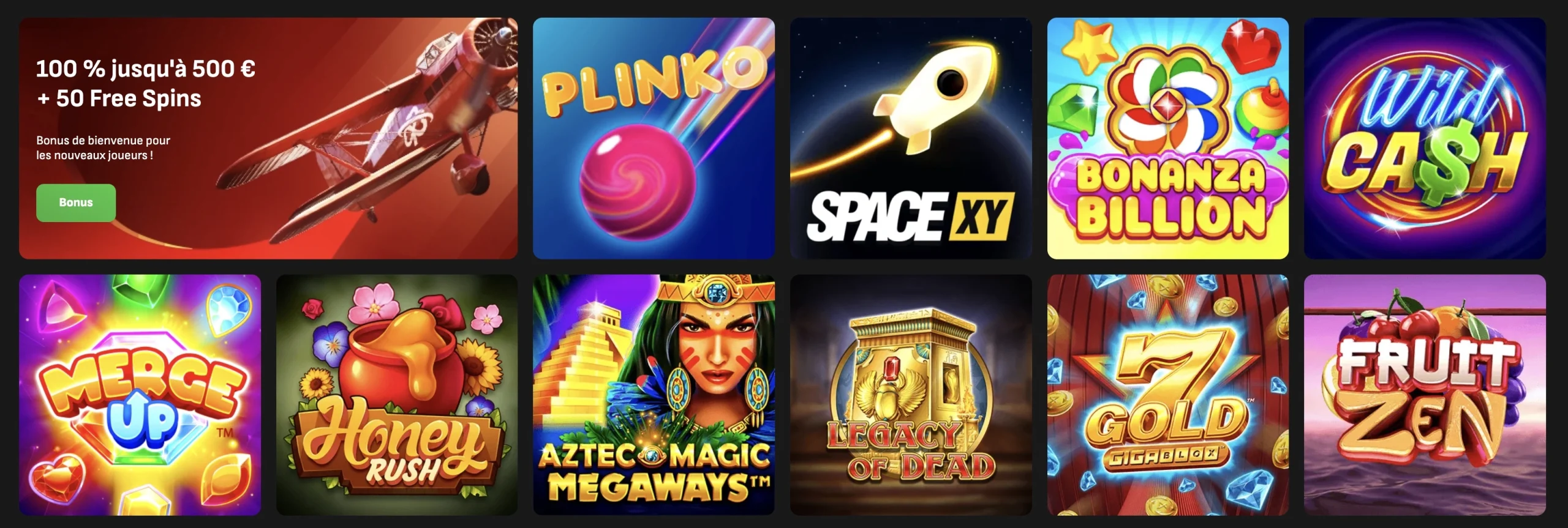 jeux et machines &agrave; sous sur Cloverspin casino