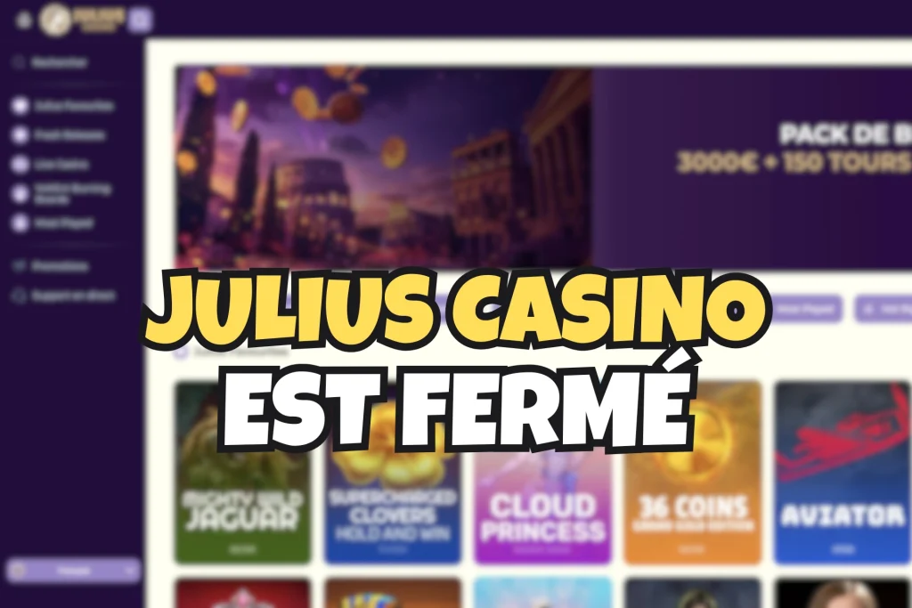 image de mise en avant pour le site Casinotan pour annoncer la fermeture de Julius Casino