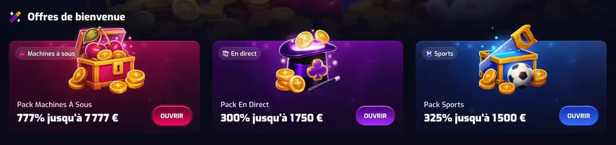 Les 3 offres de bienvenue trixino casino pour les machines à sous, le en direct et paris sportifs.