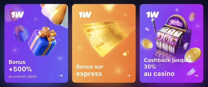 liste des bonus de 1win casino