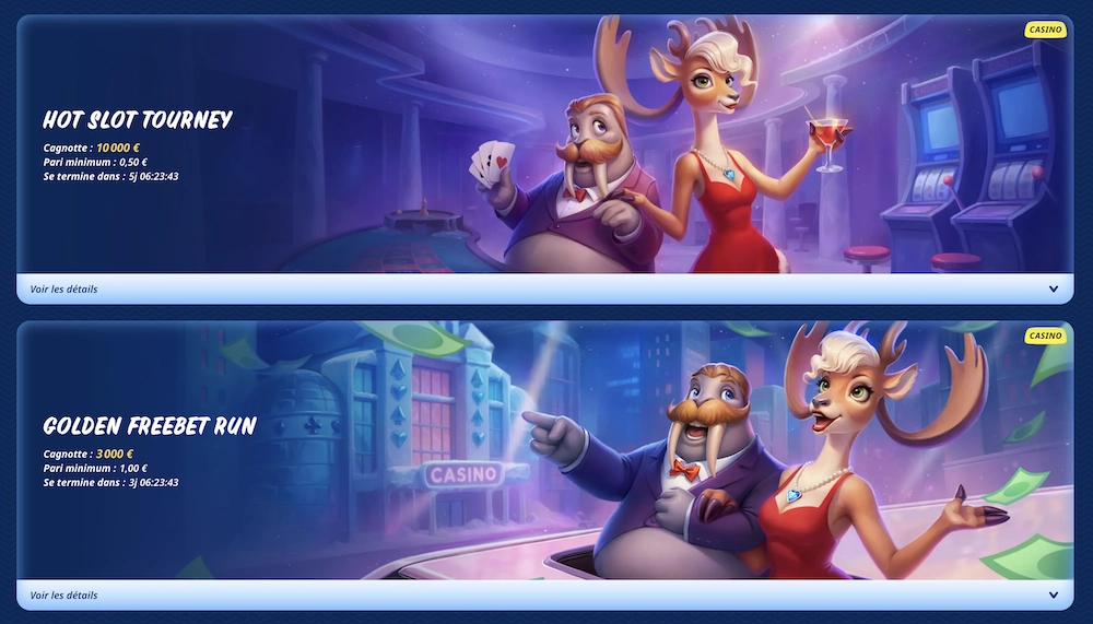 liste des promotions sur le site de jeu SG Casino