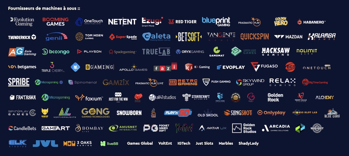 liste de logiciels de jeux de casino sur Celsius casino