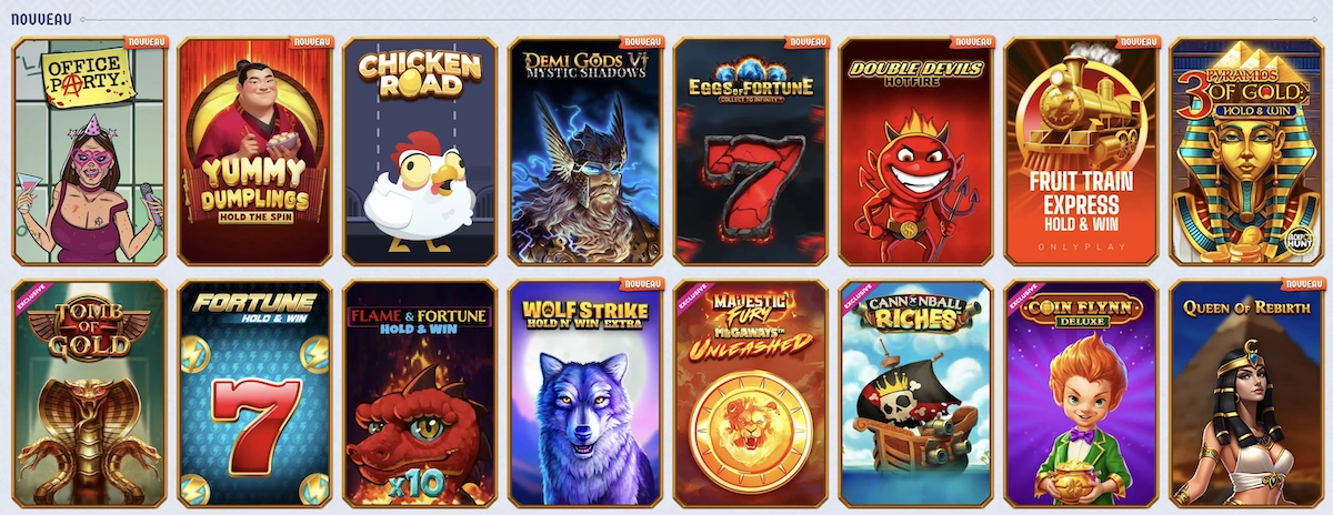 liste des nouveaux jeux sur le casino en ligne Romibet