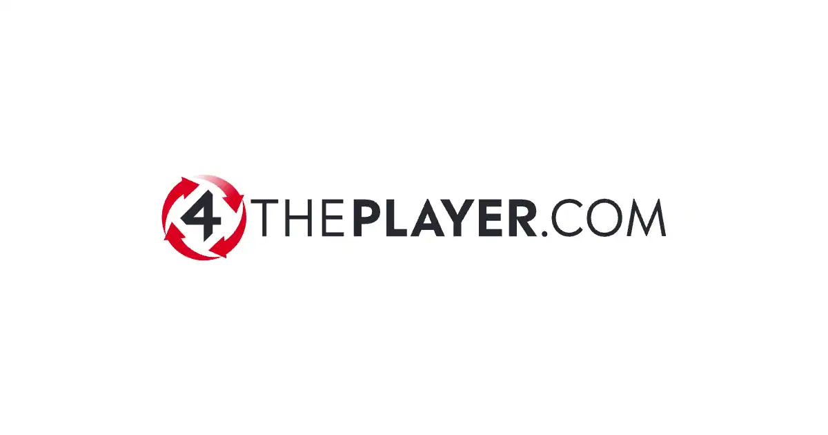 Le logo de 4ThePlayer, fournisseur de jeux de casino, en couleur sur fond blanc.