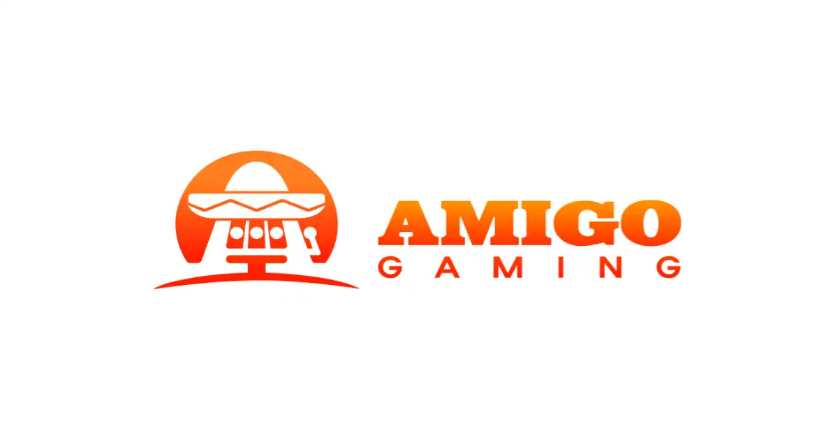 Le logo de Amigo Gaming, fournisseur de jeux de casino, en couleur sur fond blanc.