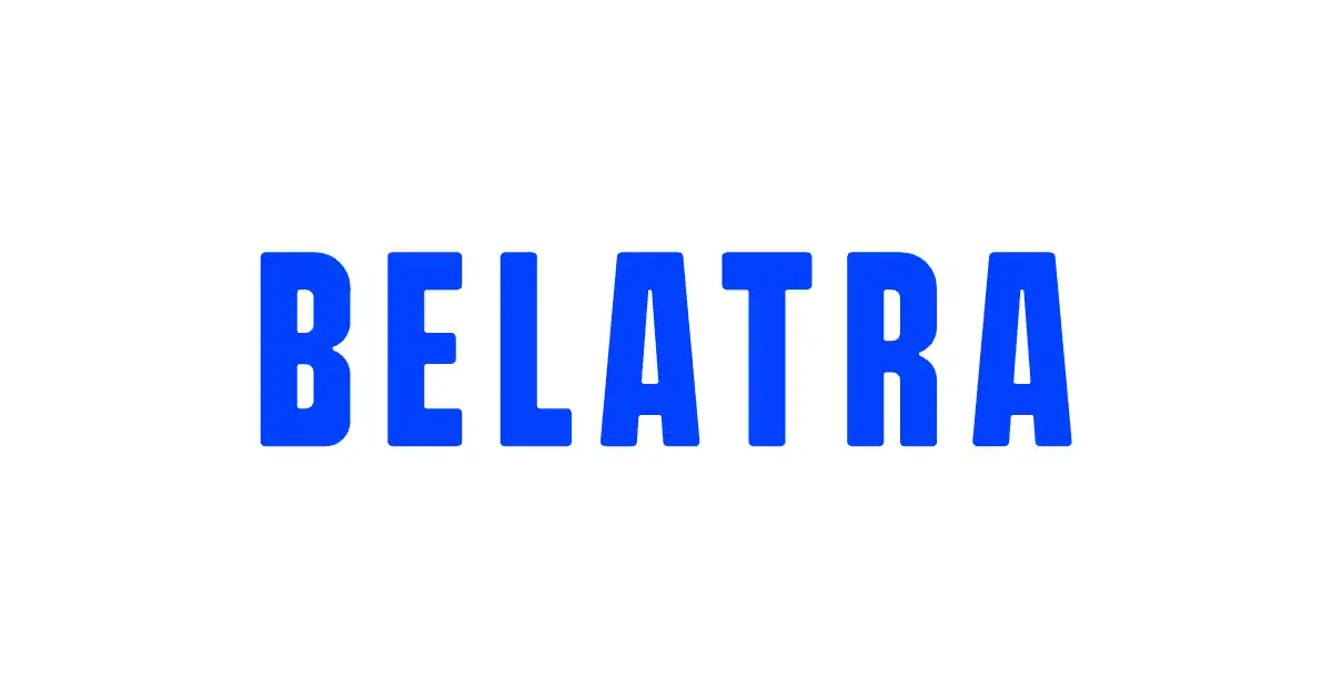 Le logo de Belatra, fournisseur de jeux de casino, en couleur sur fond blanc.