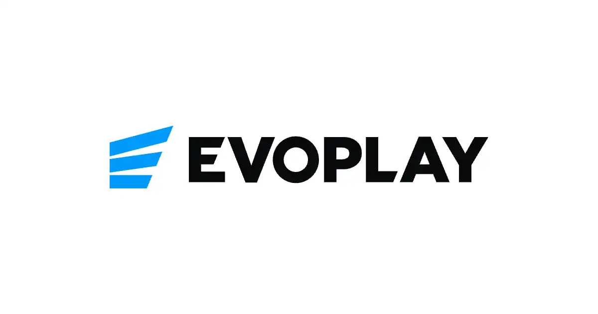 Le logo de Evoplay, fournisseur de jeux de casino, en couleur sur fond blanc.