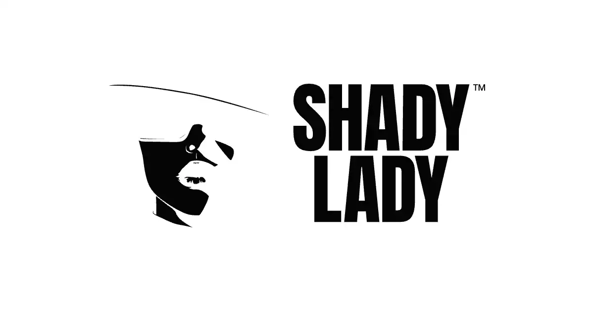 Le logo de Shady Lady, fournisseur de jeux de casino, en couleur sur fond blanc.