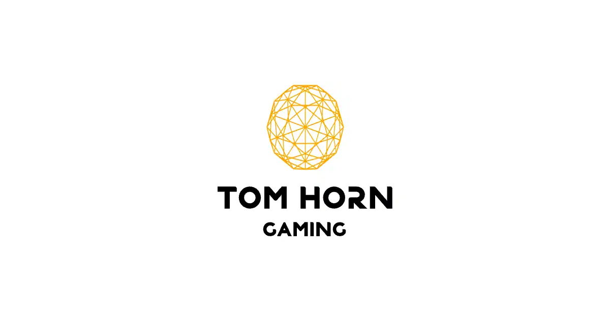 Le logo de Tom Horn, fournisseur de jeux de casino, en couleur sur fond blanc.