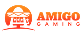logo du logiciel de casino en ligne Amigo Gaming en orange et sans fond