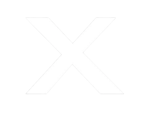 logo du casino en ligne casino X, le logo est un X blanc surfond noir